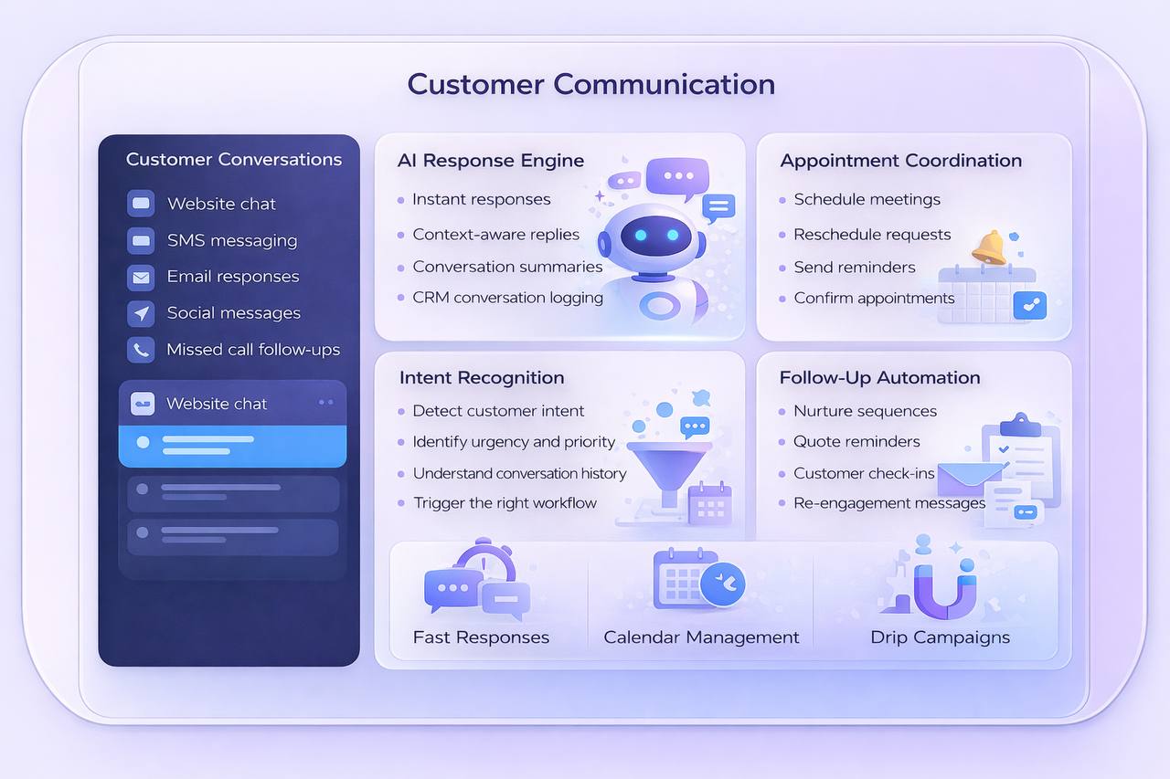 Customer communication system visual